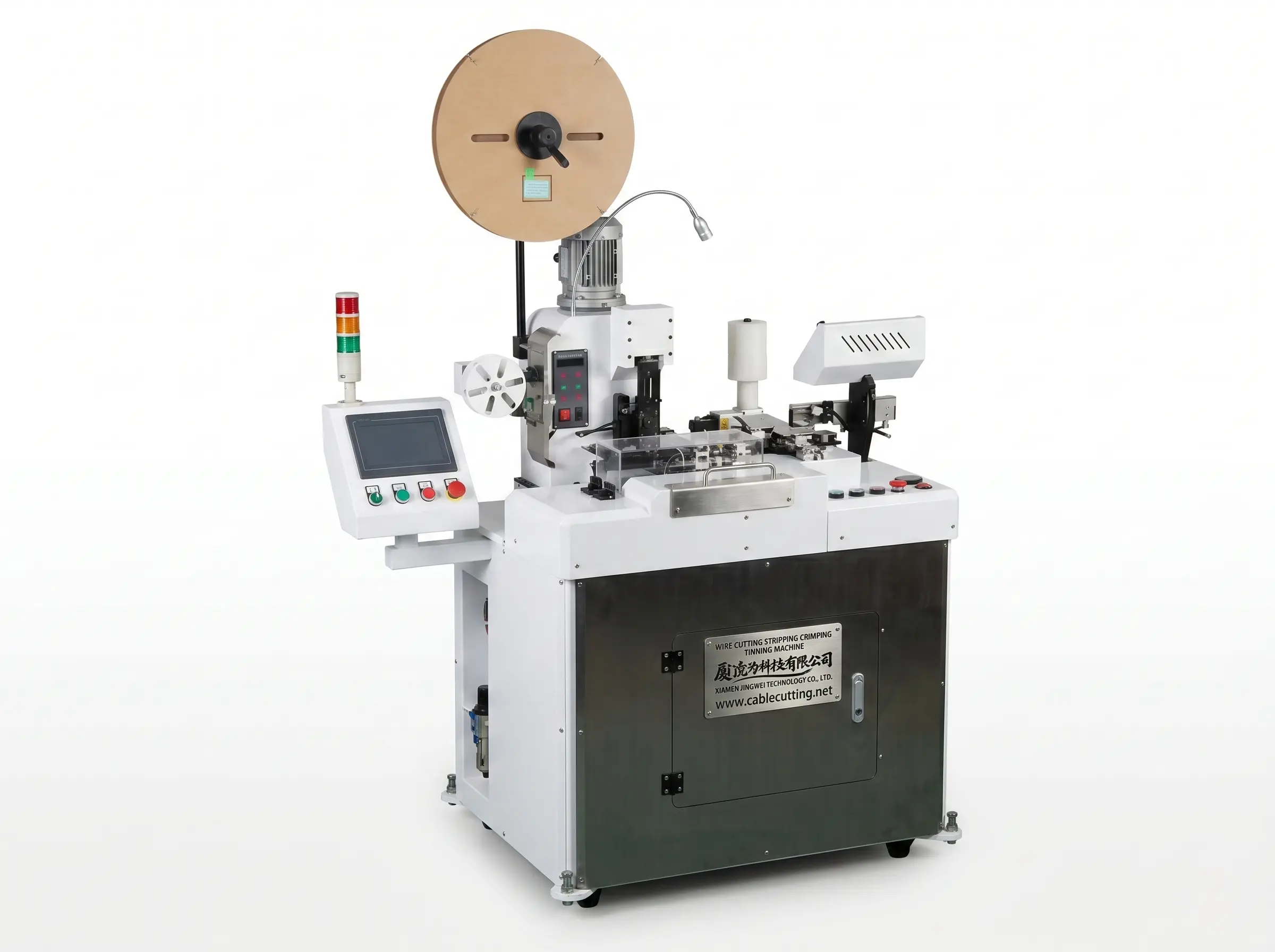 Macchina Automatica per Taglio, Spellatura, Crimpatura e Stagnatura del Filo
