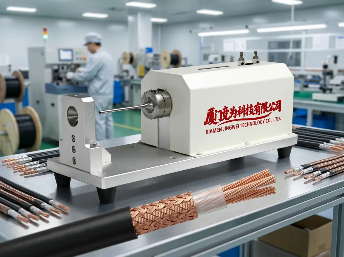 Macchina automatica per taglio di treccia schermata per rimozione rete di schermatura cavi JW-1158X