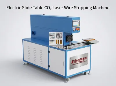 Macchina per spellare cavi laser CO₂ con tavolo scorrevole elettrico CLS60-D