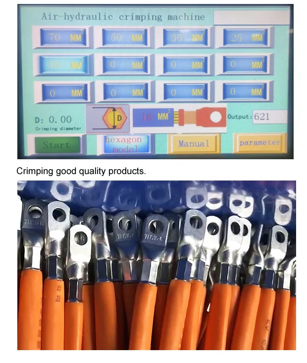 campione di piegatrice per terminali idraulici, crimpatrice per terminali da 50 t, crimpatrice per capicorda