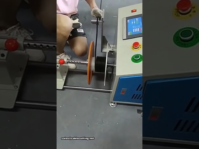 Macchina avvolgitrice e misuratrice per cavi industriali