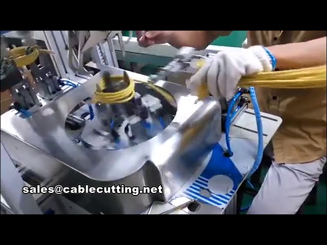 Macchina automatica per avvolgimento e legatura cavi di rete AC/DC a forma rotonda