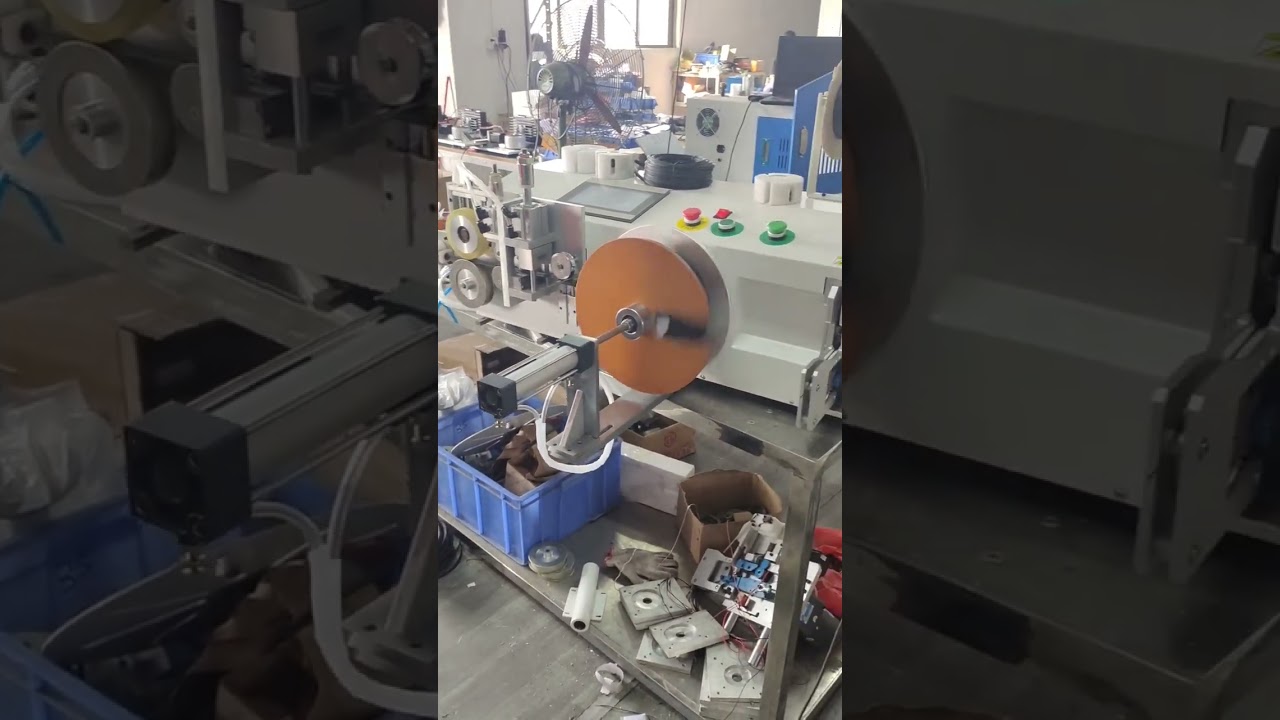 Macchina automatica da tavolo per conteggio metri, scorrimento, taglio, avvolgimento e bobina filo #macchina
