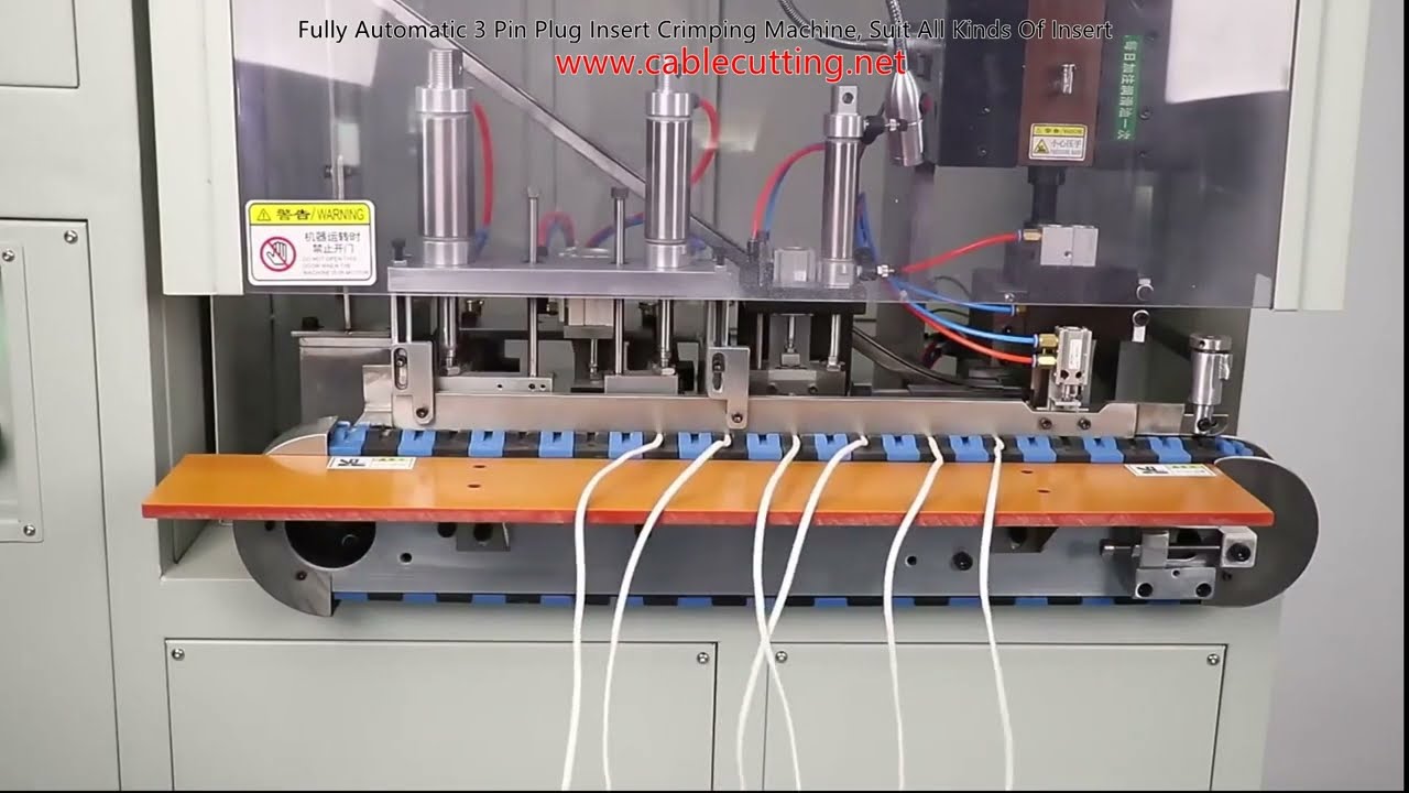 Fully Automatic 3 Pin Plug Insert Crimping Machine, Suit All Kinds Of Insert