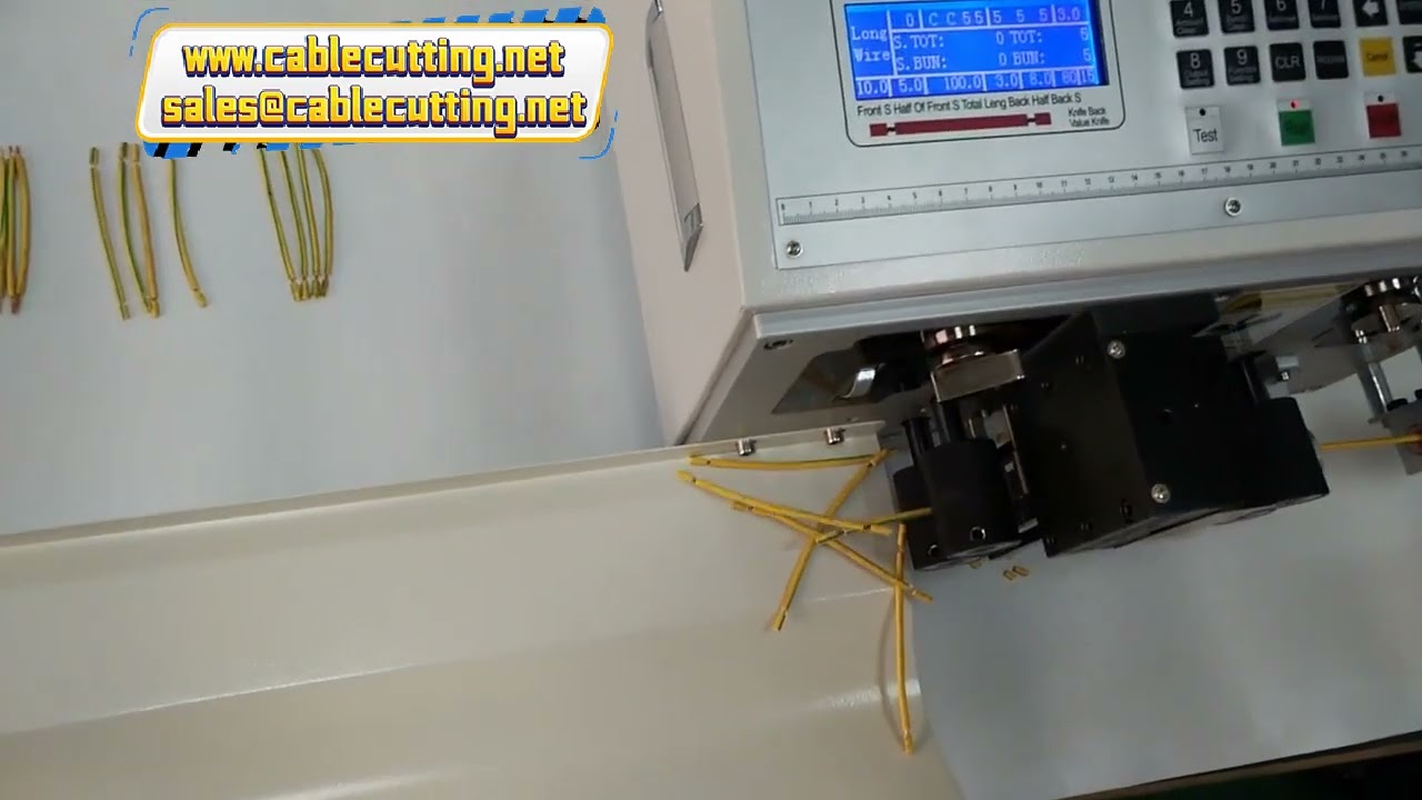 Macchina taglia e spelafili a schermo touch per cavi 0.1-8mm² con lama di precisione