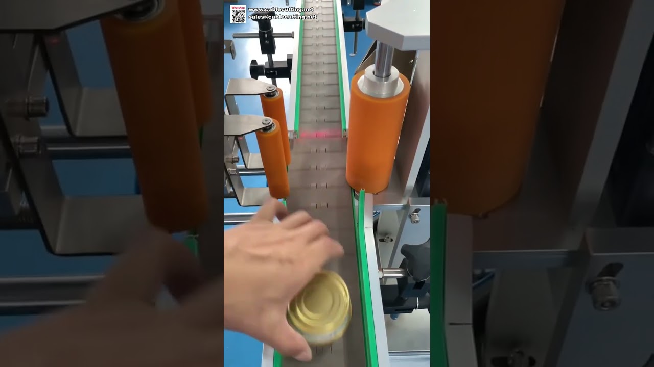 Canned Food Labeling Machine Automatic Round Can Sticker Applicator for Food Packaging Industry