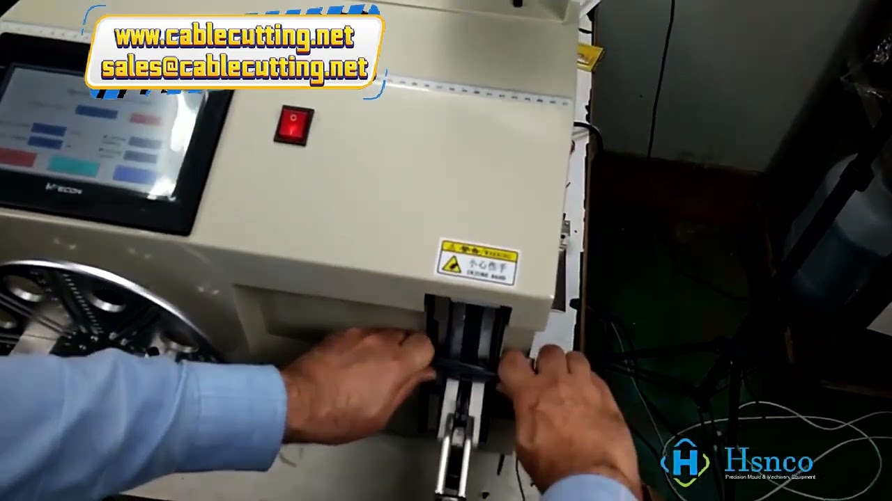 Macchina semi-automatica per legatura cavi con schermo touch HMI | Avvolgitore e legatore per bobine