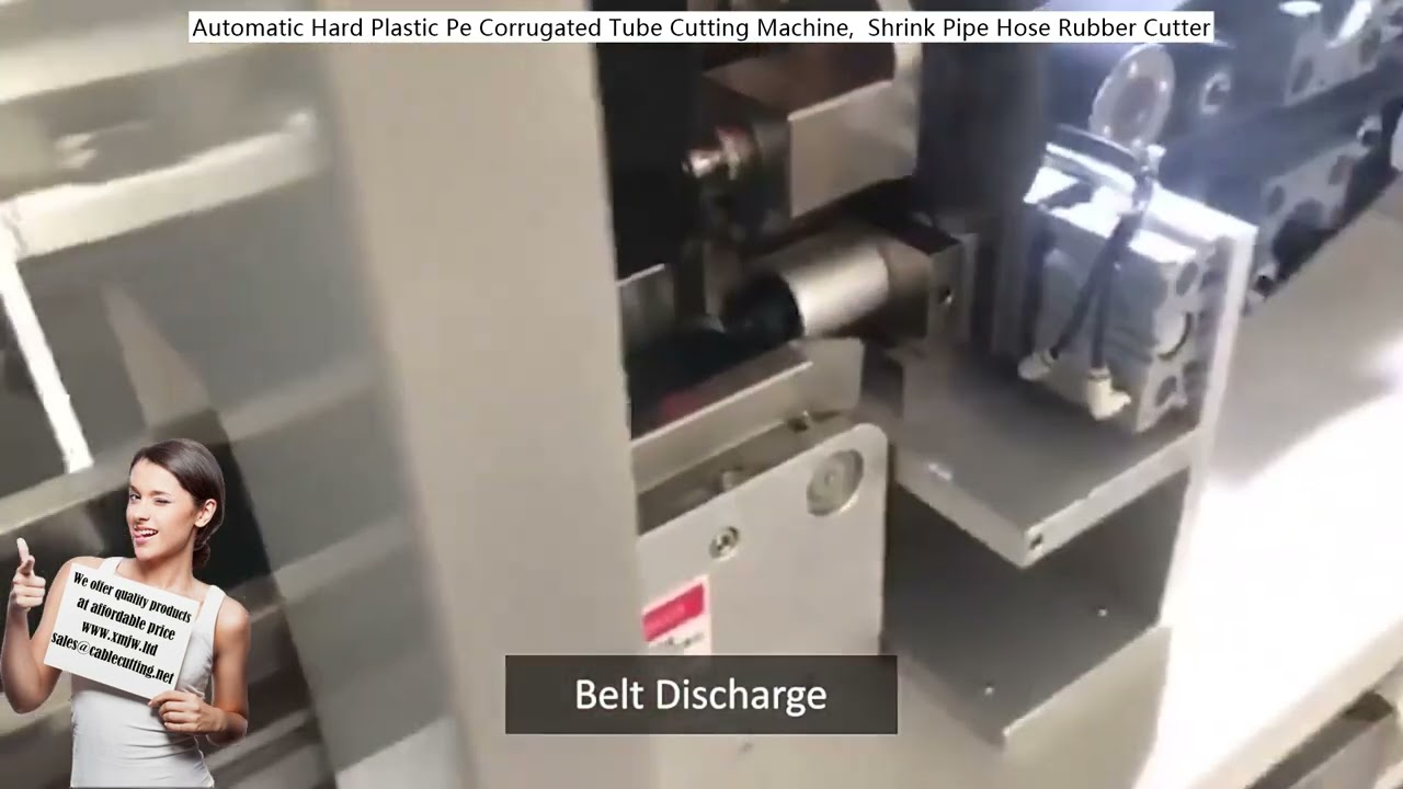 Taglierina Automatica per Tubi Corrugati PE, Plastica Dura e Termoretraibili | Macchina per Gomma