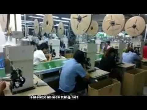 Macchina semiautomatica per spelatura e crimpatura cavi