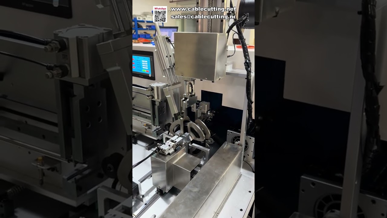 Macchina automatica per conteggio metri, taglio filo, avvolgimento e legatura