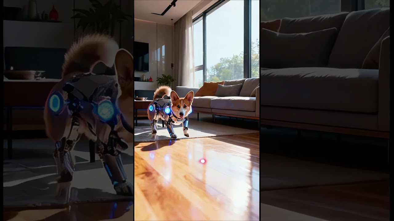 Incontra il Cyber-Corgi: il cane cyborg più bravo del futuro! #Corgi #Cyborg #CaneRobot #Fantascienza #AnimaliCarini