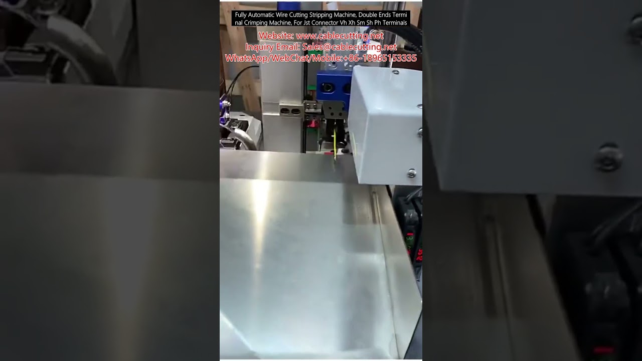 Macchina Automatica per Taglio e Spelatura Fili con Crimpatura Terminali a Doppia Estremità per Connettori JST