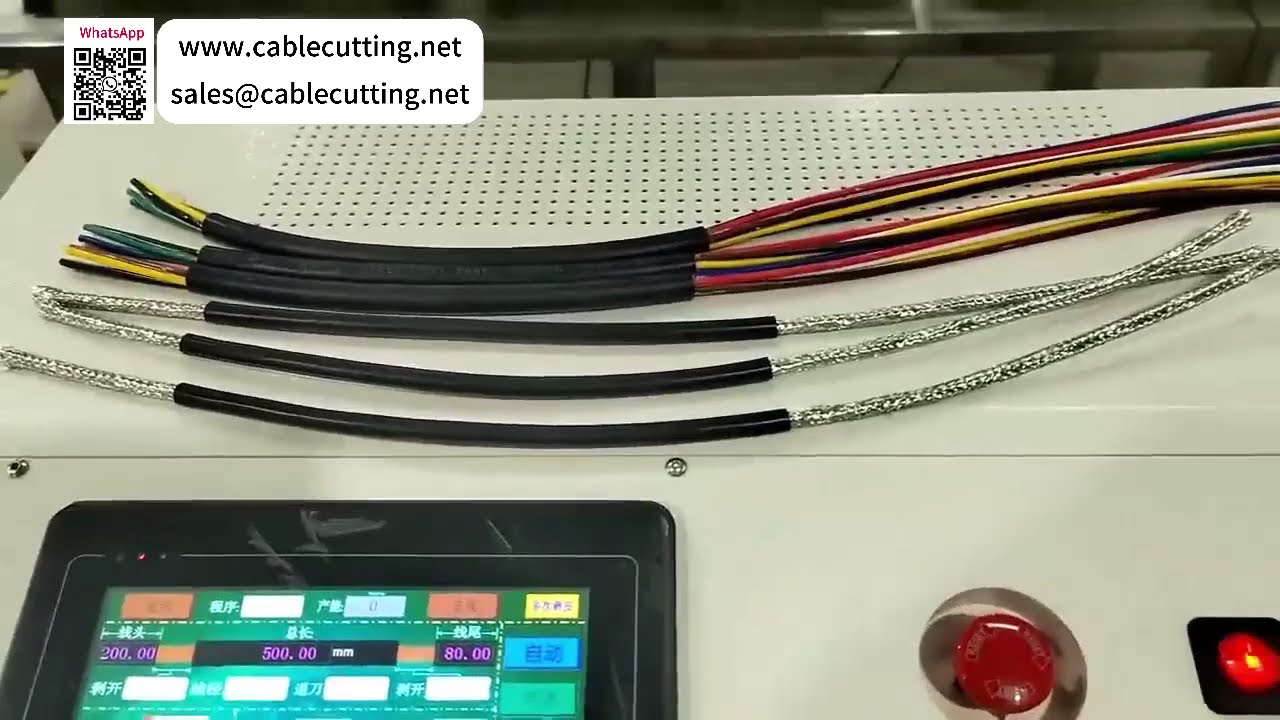 Macchina automatica per taglio e spelatura cavi 35 mmq – Schermo touch a cinghia