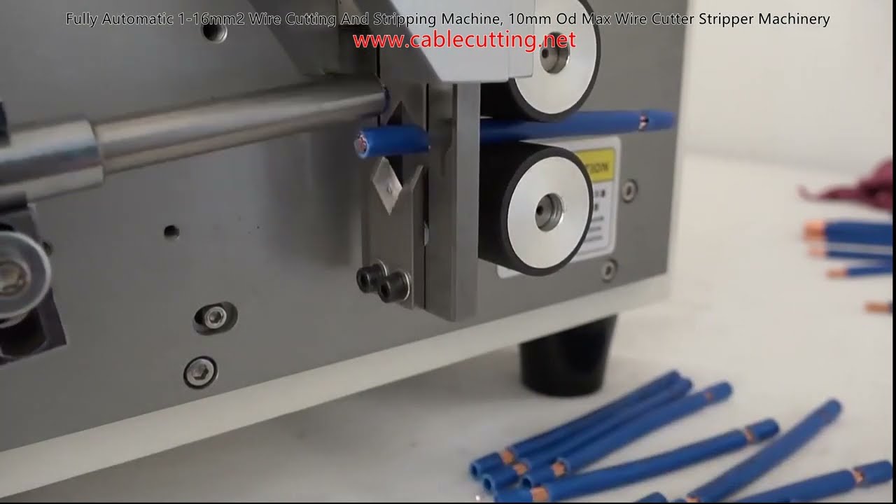 Tagliafili e Spelafili Automatico per Cavi 1-16mm² - Macchina Industriale con Diametro Max 10mm